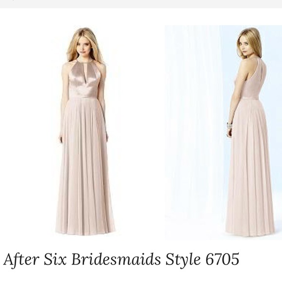 After Six Bridesmaids Style 6705 in blush - Picture 1 of 4